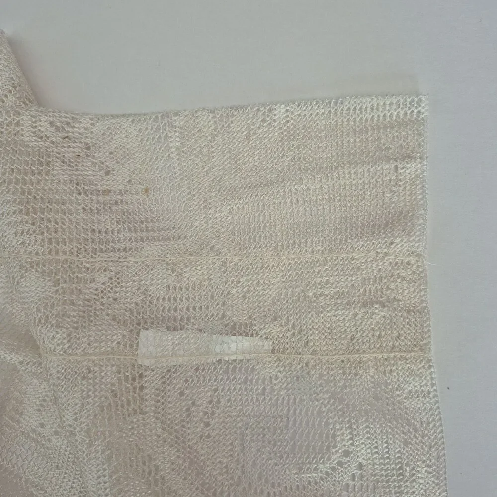 Kensington Pearl Baroque Set of 3 Vintage Damask Lace Fringe Panels  45 x 84 IN